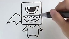 简笔画恶魔小怪兽