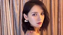 张予曦春日紫色蝴蝶妆