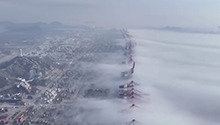 日迟寒雾上 洋山深水港