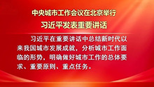 中央城市工作会议在北京举行 习近平发表重要讲话